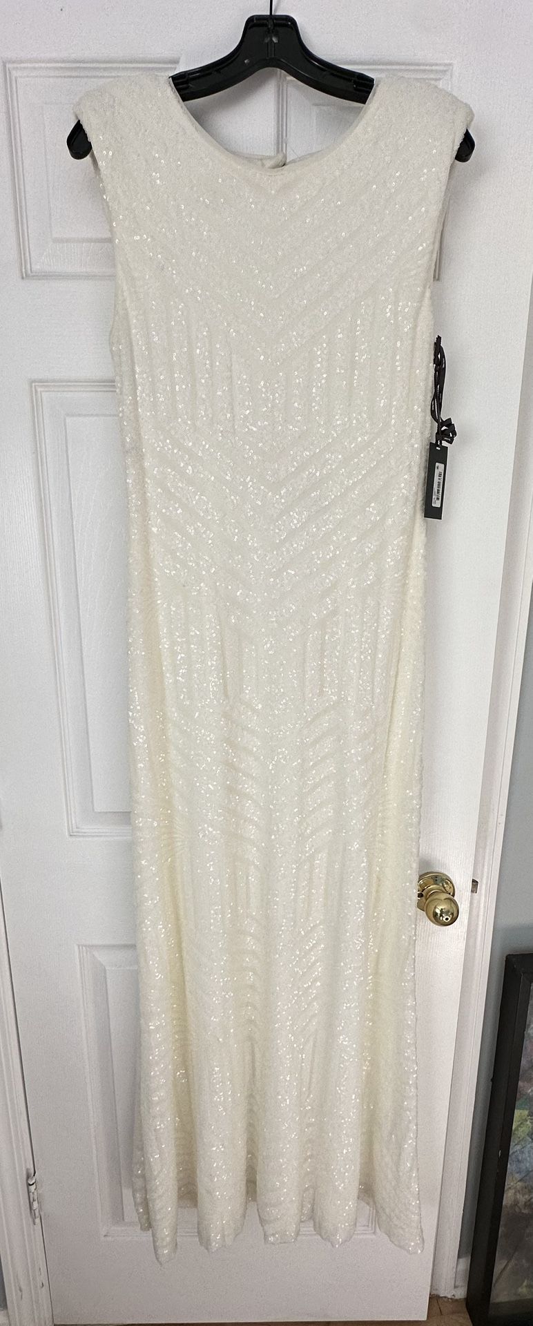 Designers White Wedding Prom Or Cocktail Dress Size Large