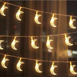 Moon String Lights LED, 40 Lights, 19.7" Long