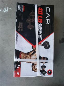 Adjustable cast dumbbell set