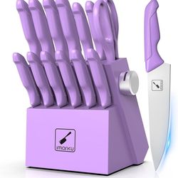 IMARKU 14 Pcs Knife Set Purple