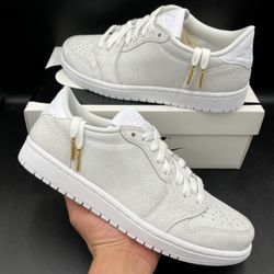 Multiple Sizes - Air Jordan 1 Retro Low NS No Swoosh White 2018