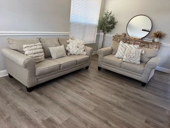 Beige Sleeper Sofa & Loveseat Set