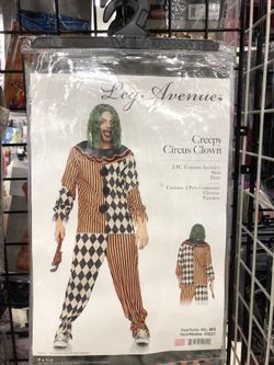 Creepy circus clown Halloween costume for adults