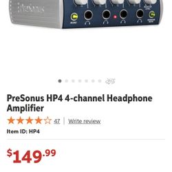 PreSonus HP4 4 Channel Headphone Amplifier 