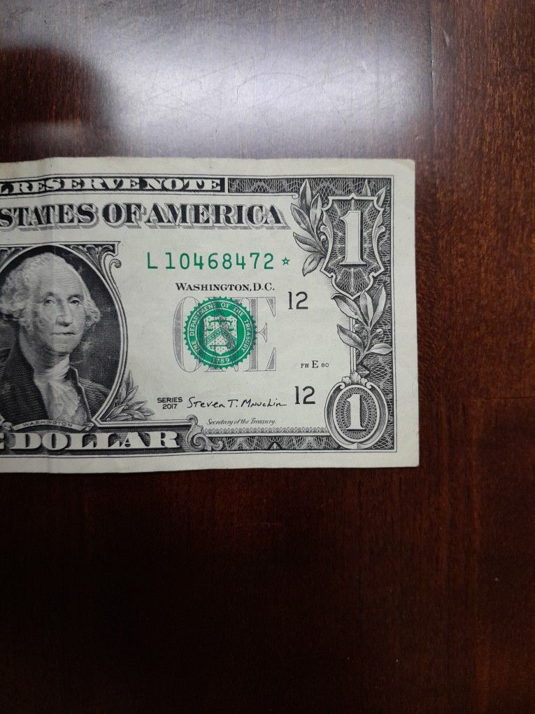 Usa 1 dollar Bill 2017 Star Note