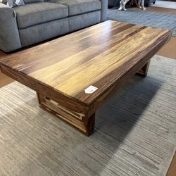 Two Tone Hardwood Coffee Table