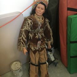 porcelain indian doll 4ft tall