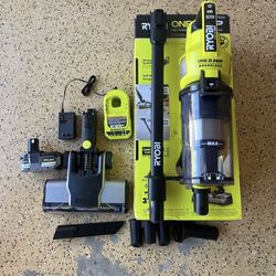 RYOBI ONE+ HP 18V Cordless Pet Stick Vacuum Cleaner Kit with 4.0 Ah HIGH PERFORMANCE Battery, Charger