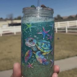 Sea Turtles Snow Globe Tumbler