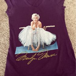 Marilyn Monroe Purple Shirt By Lotus Tee Size Small