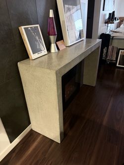 Restoration Hardware Concrete Console Table | Modern RH Entryway / Sofa Table
