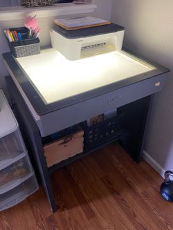 Vintage Drafting Table With Lightbox