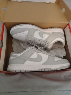 Nike Men's Dunk Low Retro - white/Grey fog  Men's 10.5