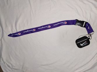Purple Champion Lanyard With Nike Airpod Pro Case