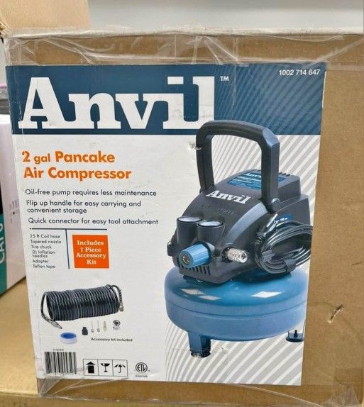 Anvil 2g Pancake Air Compressor With 7-piece Accessories ..