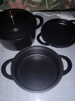 Tramontina 4-Piece Stackable Enamel Cast Iron Cookware Set (Choose Color