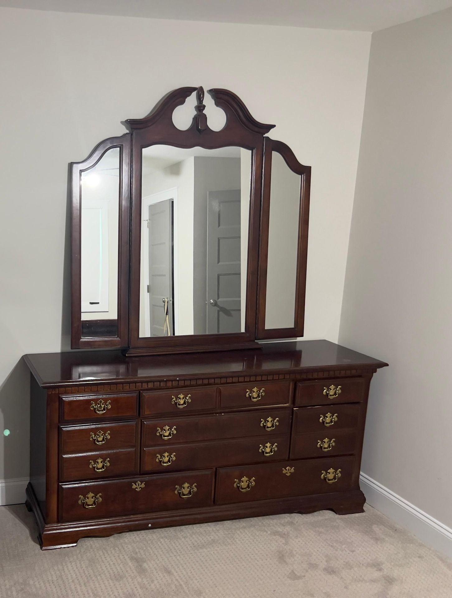 Dresser and mirror