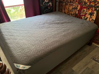 Queen memory foam mattress bed for sale $100 obo