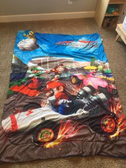 Super Mario kart comforter