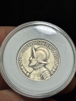 Wow 🤩!! 1934 Panama ¼ Balboa Silver Coin – Republic of Panama – Vintage Collector Coin !