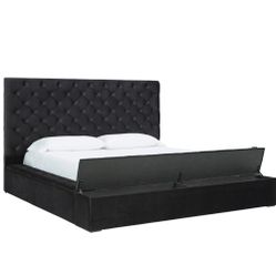 Lindenfield King Black Storage Bed

