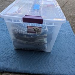 Sterilite Storage Bin with Clothes 9 month boys