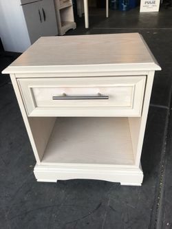 Nightstand with drawer and storage underneath