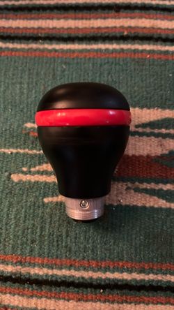 Shift knob black and red stripe