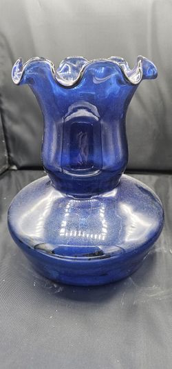 Vintage Blue Glass Vase