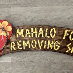 16-inch Red Slipper Mahalo Sign 
