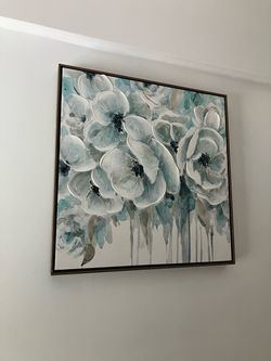 Framed Floral Canvas Wall Art