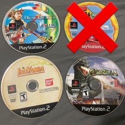 PS2 Games  —Godzilla, Dual Of Hearts, Inuyasha