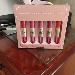 Beautifully You Cosmetics liquid lipstick and Hi-Shine lip gloss duo