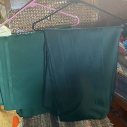 Green tablecloths for St. Patrick’s Day