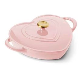 Heart-Shaped Enameled Cast Iron Dutch Oven