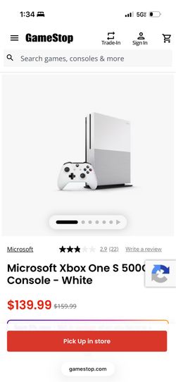 White Xbox one s console