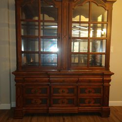 Solid Wood China Cabinet And Can Also Be A Hutch