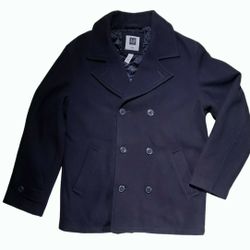 Gap Men's Classic Wool Peacoat Blue  S