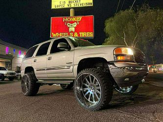 26x14 Chrome Hardcore Wheels And Tires 35/1350/26 With 6" Lift Kit