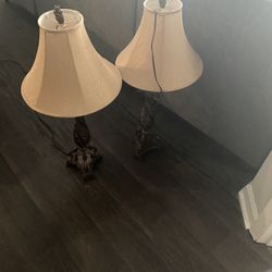 Two Table Or Night Stand Lamps 