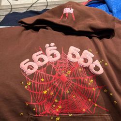 Brown Spi5der Hoodie Large