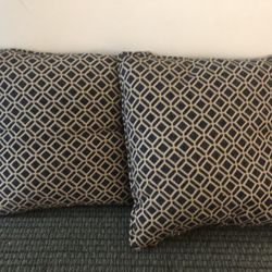 Navy Blue Feather Pillows 23x23