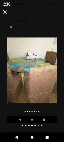 Glass Table With 4 Chairs 