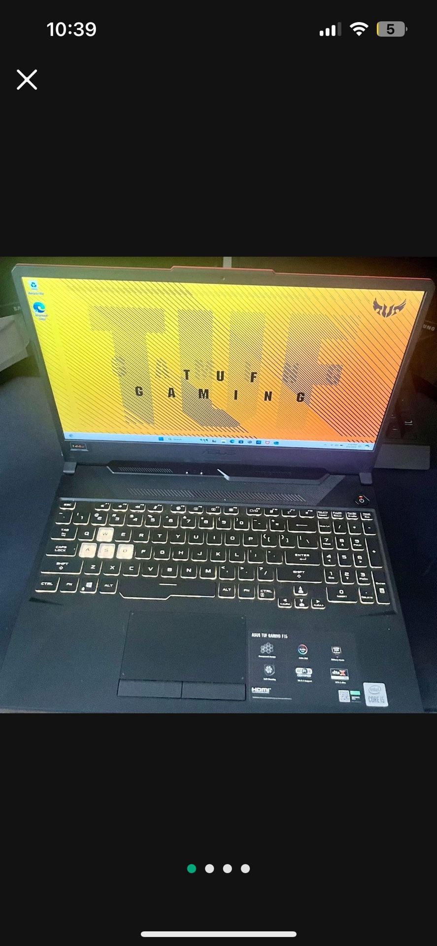 ASUS TUF F15 Gaming Laptop 15.6” GeForce GTX 1650
