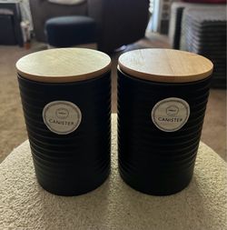 Kitchen Canisters with Bamboo Lids