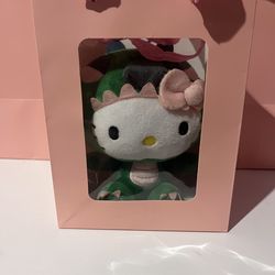 Hello Kitty Plush Doll Dinosaur Costume, 6”