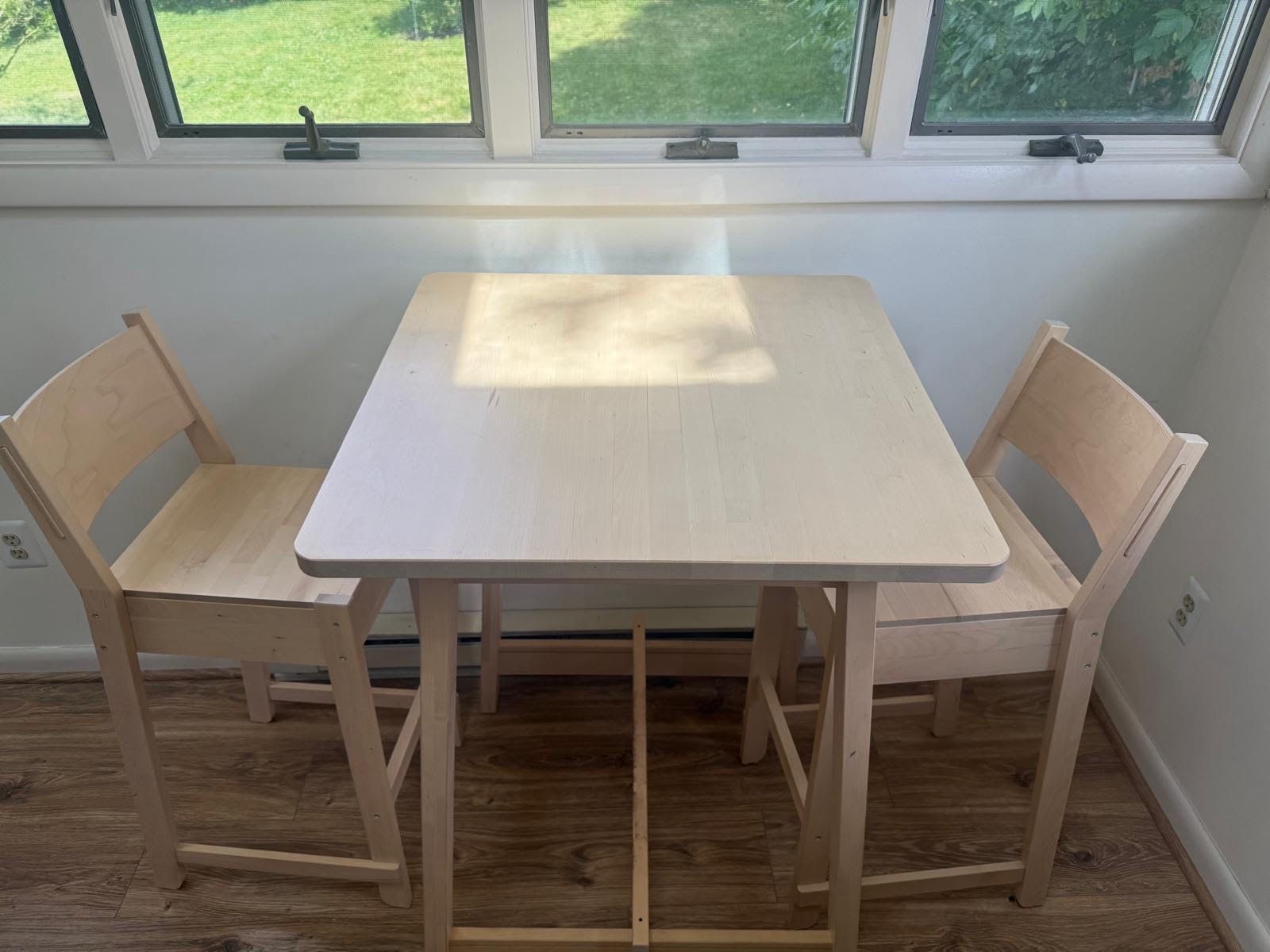 Wooden High Table And Chairs Set 