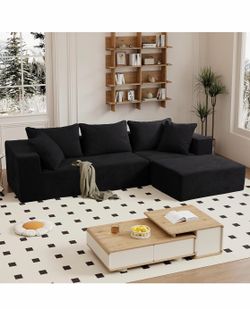 Black Boneless Sofa