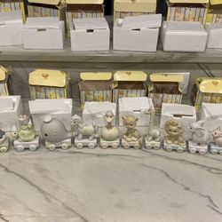 Precious moments birthday train. Clown, baby, 1-13, boxes included for each