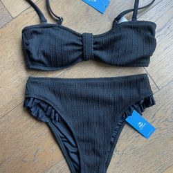 NEW Cupshe Black Bikini Set -Small 